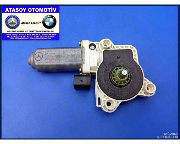 MERCEDES W211 SAĞ ARKA CAM MOTORU A2118202442 2118202442 991892-100 W220 SAĞ ARKA CAM MOTORU